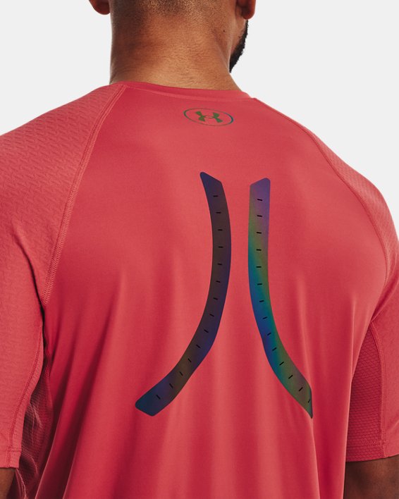 Men's UA RUSH™ SmartForm Short Sleeve, Red, pdpMainDesktop image number 3